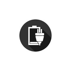 Battery low icon isolated on transparent background