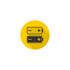 Battery icon isolated on transparent background