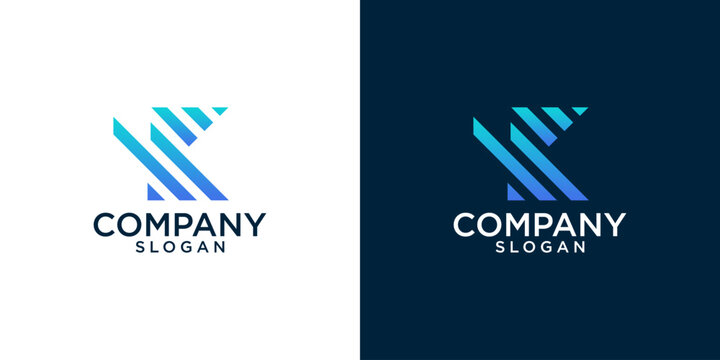 abstract initial k logo vector design	