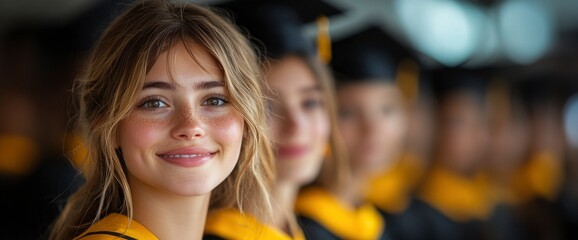 Happy Graduate in Cap and Gown