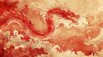 Wall Mural - Minimalist Background for the October 1st Celebration: Honoring China's History and Culture