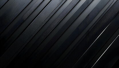 Poster - Abstract black texture with diagonal lines, creating a sleek and modern visual appeal for backgrounds or design projects.