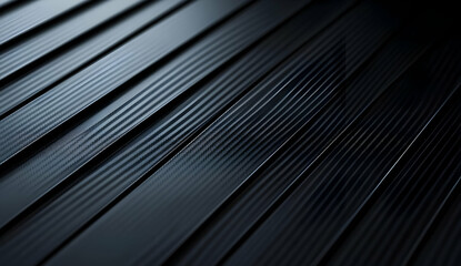 Poster - Close-up view of sleek black lines creating a modern and elegant pattern, ideal for design and texture backgrounds.