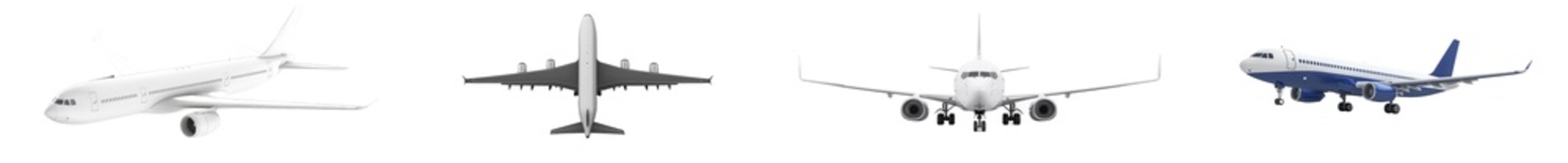 Aufkleber - An airplane with a transparent background isolated on a white background