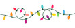 © Studio Barcelona - Christmas lights string design element. PNG illustartion.