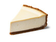 © Kiangdeb - A delicious slice of classic cheesecake with a smooth, creamy texture and a golden-brown graham cracker crust, isolated on a transparent background