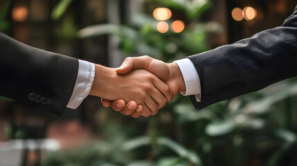 Wall Mural - Closeup of handshake of business partners