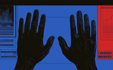 Poster - HUD interface user interface smart screen future hi tech concept