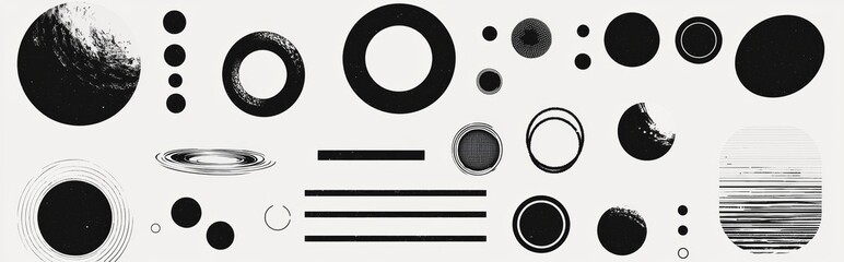 Poster - An isolated set of futuristic UI elements for a future HUD