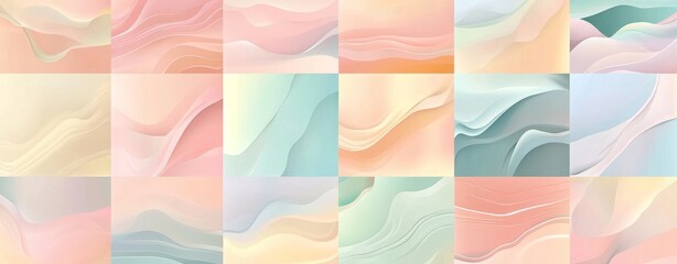 Poster - Modern templates for banners, flyers, social media. Retro futuristic style. Abstract blurs with vibrant liquid colors. Modern illustration.