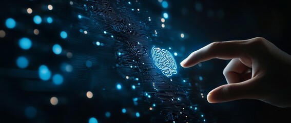 Leinwandbilder - A stock image of machine learning business internet technology