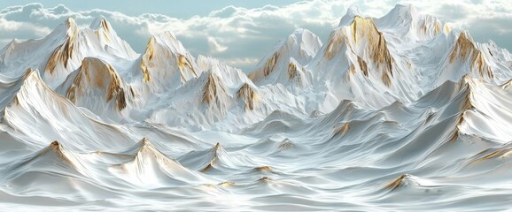 Poster - This panoramic view shows the Alpine Alps with snow covering the landscape in Seefeld in the Austrian state of Tyrol.