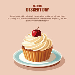 National Dessert Day background.