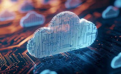 Aufkleber - Icons of cloud computing, cloud computing and big data, internet concept of cloud computing technology