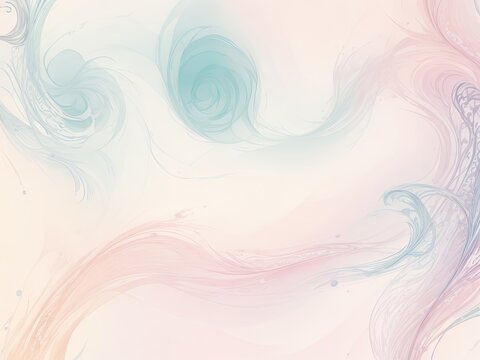 Flowing pattern background with gentle blended strokes in a range of pastel colors, modeled after the technique of watercolor painting