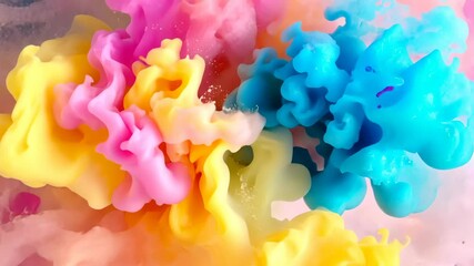 Wall Mural - soft wave colorful gradient pastel color background, splashes, smoke, abstract geometric form