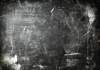 Aufkleber - Black faded stained surface with smeared dirt and dust scratches. Old film effect.
