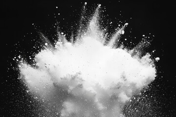 Aufkleber - An explosion of white dust over a texture powder splash overlay.