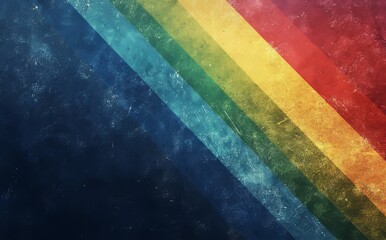 Aufkleber - This image features a distressed background with a colorful lens flare and a backdrop composed of weathered faded stained glass with dust scratches, smeared dirt and a rainbow light effect.