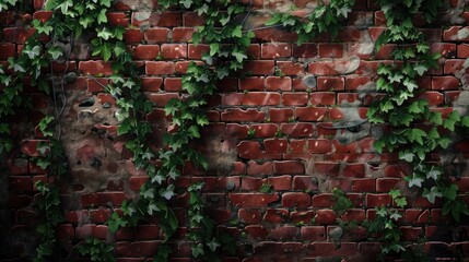 Wall Mural - Brick Wall with Ivy