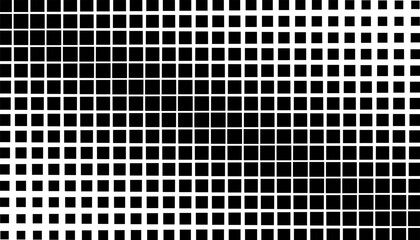 Poster - black and white seamless transition pattern with squares. smooth motion effect for background and je