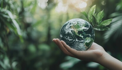 Poster - On a green background, the ESG icon depicts the environment, society and governance relationship. Natural gas is a sustainable and ethical technology.