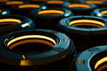 Leinwandbilder - Portals and teleport gadgets based on the Fantastic Circle. AI