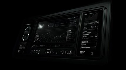 Leinwandbilder - Future HUD interface design. Future HUD interface design. Presentation of digital data. Stock market data. Technology background.