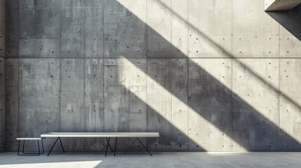 Sticker - Minimalist Concrete Interior with Sunlight