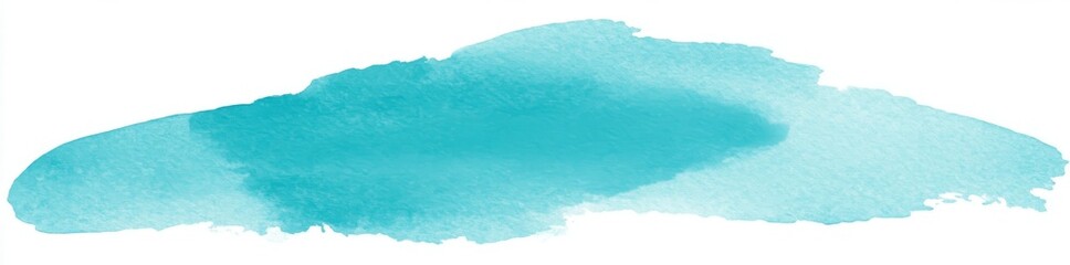 Poster - Ink paint brush spot. Modern watercolor texture in mint color. Watercolor pastel splash. Abstract watercolor splash in mint green.