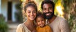 © AIPix - Happy Interracial Family Portrait Outdoors