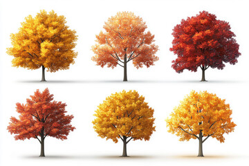 autumn trees collection