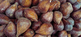 Close-up photo of a collection of salak fruit
