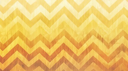 Poster - Abstract Chevron Pattern in Gold and Yellow Tones