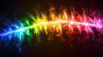 Wall Mural - Rainbow Fireworks: Colorful rainbow-shaped fireworks, symbolizing diversity and inclusivity. 
