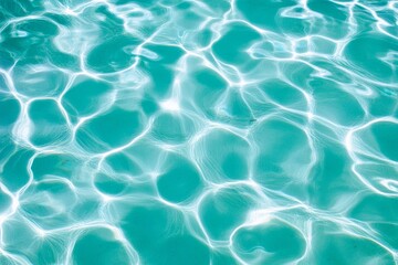 Water and sunlight in an abstract blue swimming pool