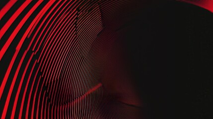 Aufkleber - Cyber Background with Abstract Red Dark Circle AI Computer Code HUD