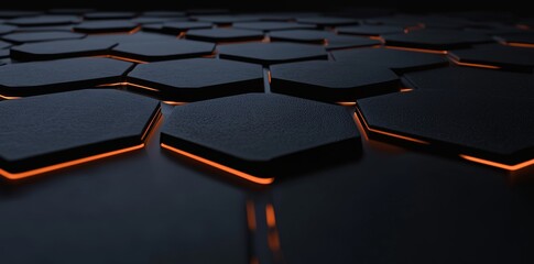 Fototapete - With an appearance of glass, this hexagonal background is transparent blue.