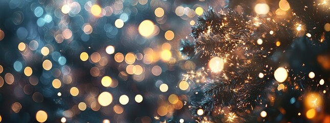Aufkleber - Sylvester New Year, New Year's Eve event celebration holiday greeting card - Closeup of sparkling sparklers and bokeh lights