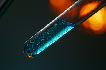 Aufkleber - One fluid adding pipette acid analysis beaker biology biotechnology blue bottle chemical chemistry development discovery dripped drug equipment experiment glasses