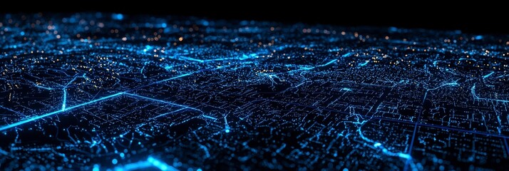 Poster - Cyber information and data streams. Trending data processes