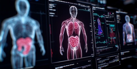 Leinwandbilder - Scientifically-driven interface for medical health systems: Future of the Digital Body