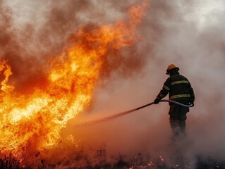 Extinguish the Fire: Emergency Firefighter Using Foam to Protect from Smoke and Heat