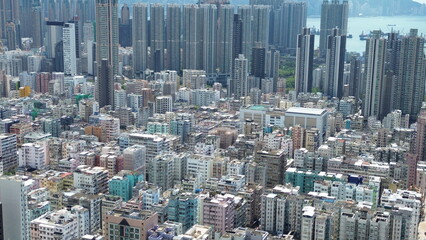 Drone view of Hong Kong