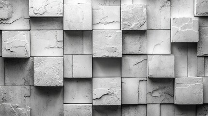 Poster - an abstract white geometric 3d background with cubic shapes and blocks creates a modern and dynamic 
