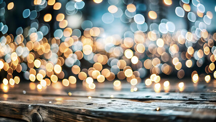 Wall Mural - Vibrant Bokeh Celebration Lights Background for New Year 2025 - Soft Glowing Multi-Colored Lights with Dreamy Zoom Effect, Perfect for Text Overlay