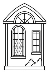 Windowpane vector line art type vector