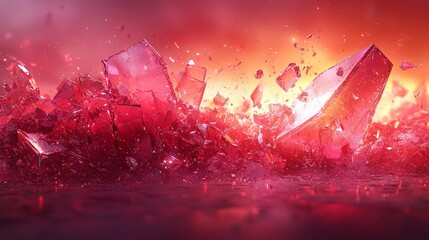 Leinwandbilder - With shades of pink and purple, the geometric shapes and soft gradients create an abstract composition that is dynamic and vibrant