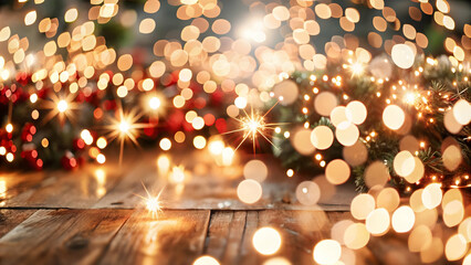 Wall Mural - 3D Bokeh Celebration Lights � Vibrant, Soft Glowing New Year 2025 Background for Dreamy Effects & Text Overlay