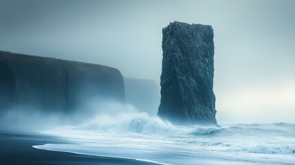 Sticker - Sea Stack and Waves in Iceland